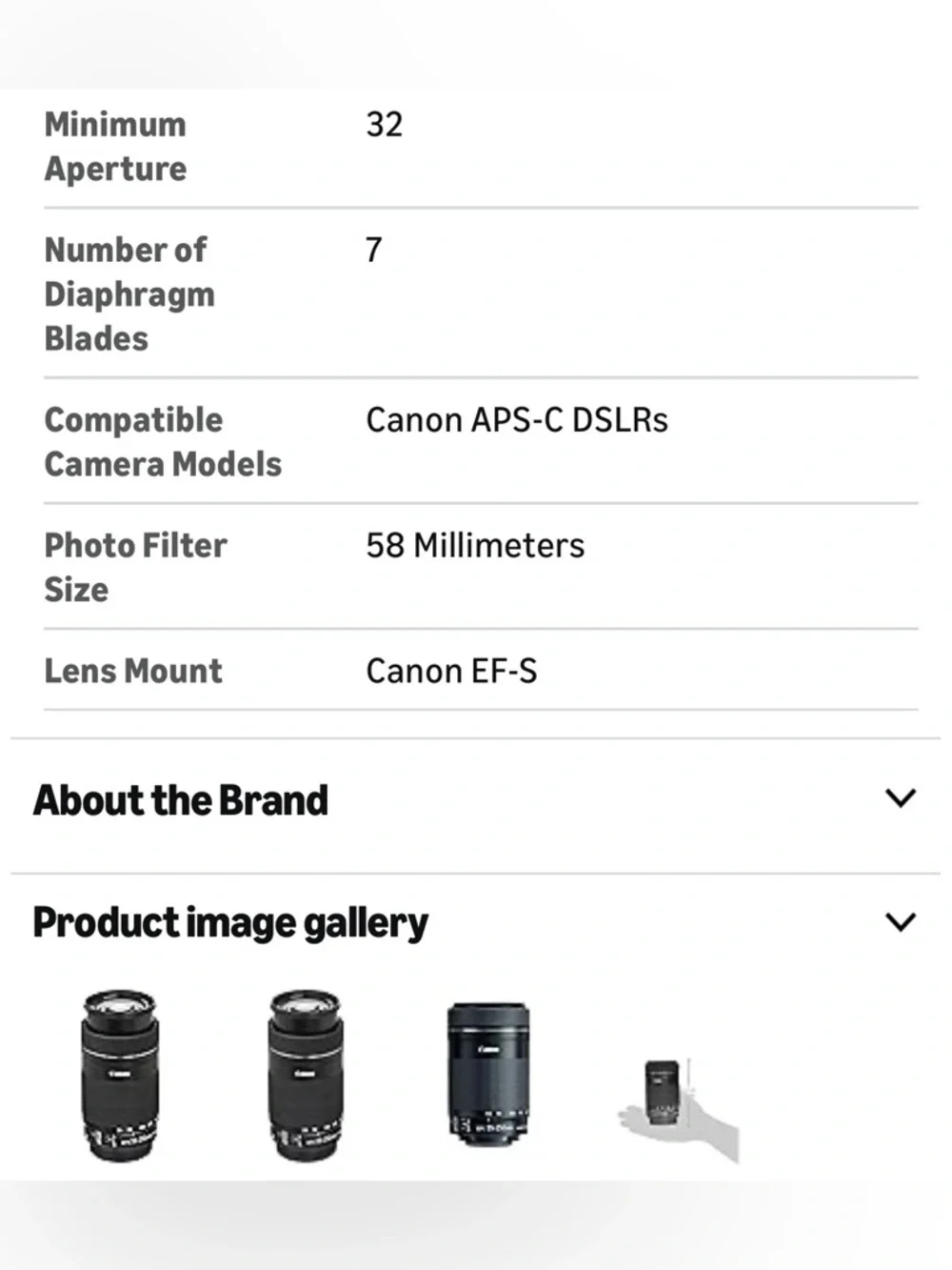 Canon 55-250mm EF-S IS II Telephoto Zoom Lens - Black